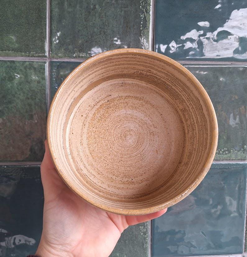 Handmade Rustic Ceramic Lidded Bowl, Artisan Stoneware Pot, Vintage Studio Pottery Dish with Wheat Relief, Farmhouse Kitchen Decor