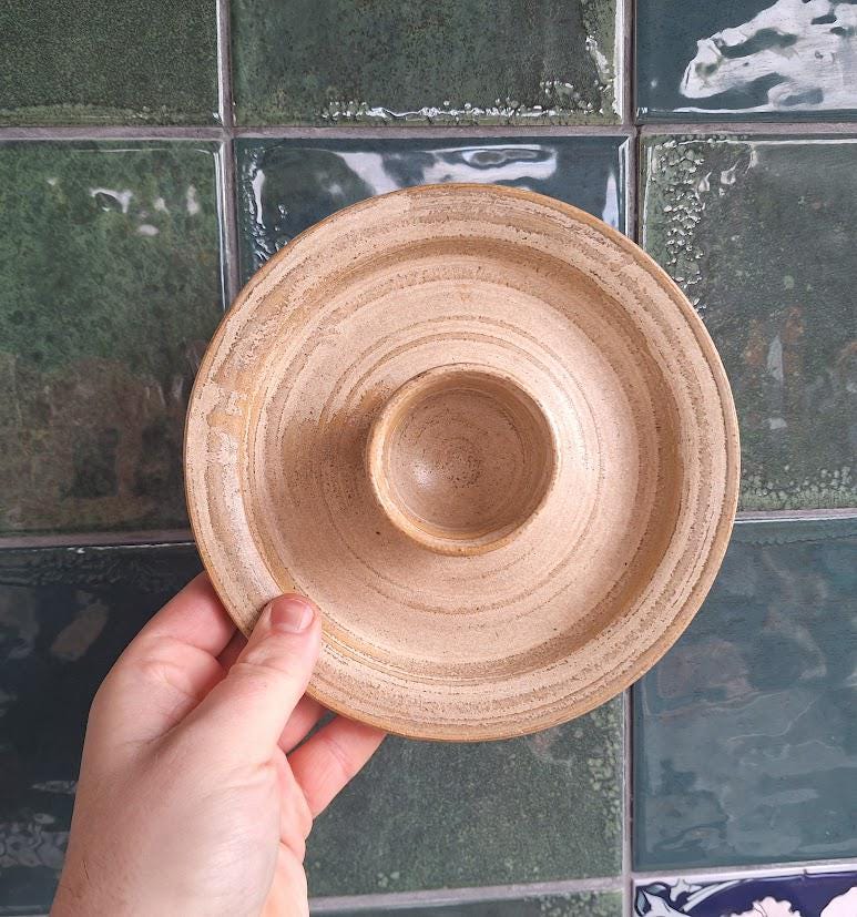 Handmade Rustic Ceramic Lidded Bowl, Artisan Stoneware Pot, Vintage Studio Pottery Dish with Wheat Relief, Farmhouse Kitchen Decor