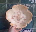 Vintage Crown Devon Serving Bowl / Dish, Lyre Pattern, 1930s40s, Floral Scalloped Plate, Fieldings England