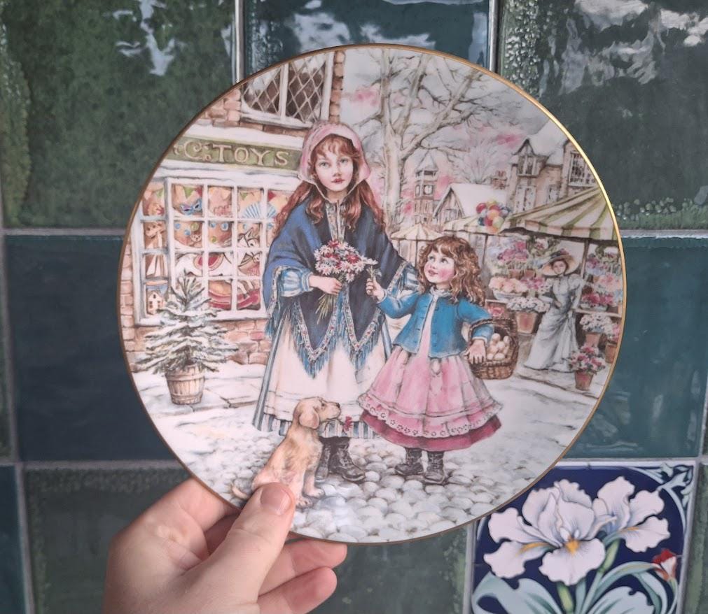 NSPCC A Posy for Mother 1991 Christmas Collector Plate Kate Aldous Vintage Decorative Wall Plate England