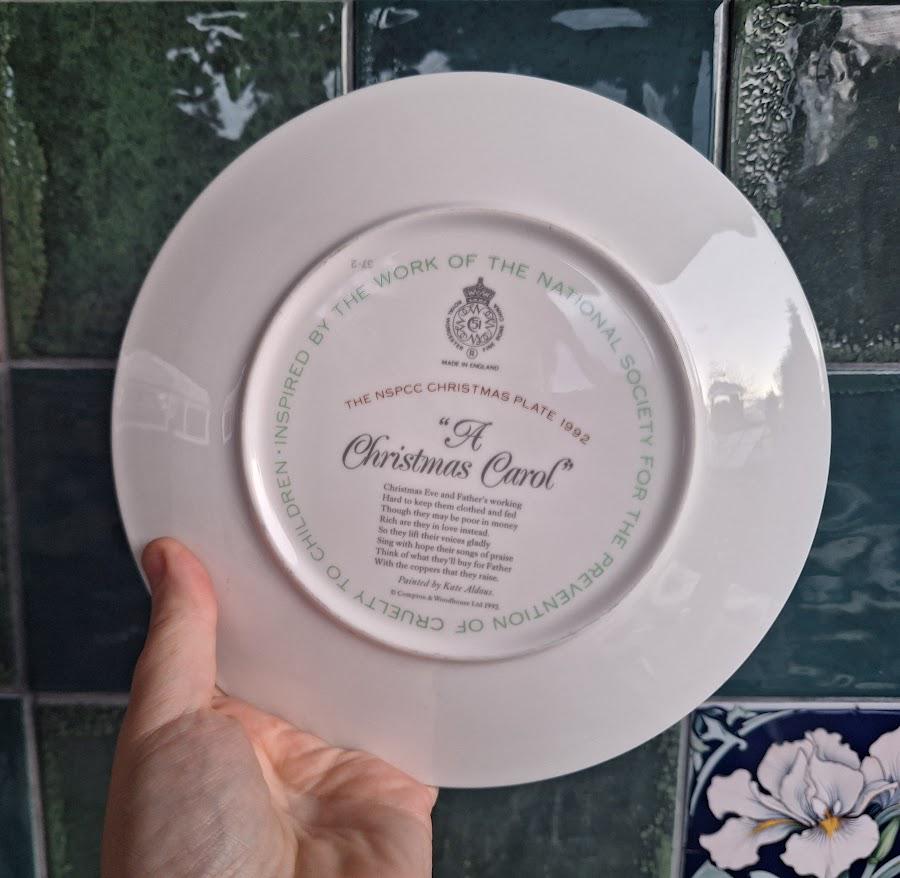 NSPCC A Christmas Carol 1992 Christmas Plate Kate Aldous Vintage Collector Decorative Plate