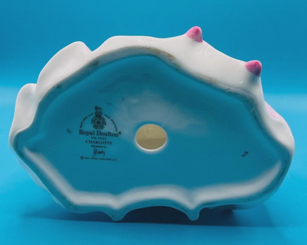 Royal Doulton Charlotte Figurine HN2423, Classic Pretty Ladies, Pale Blue & Pink Dress, John Bromley Design
