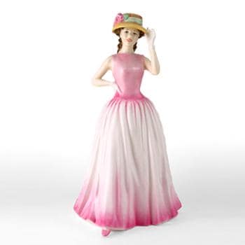 Royal Doulton Happy Birthday 2000 Figurine HN4215, Pink Dress Lady Figure, Nada Pedley Design