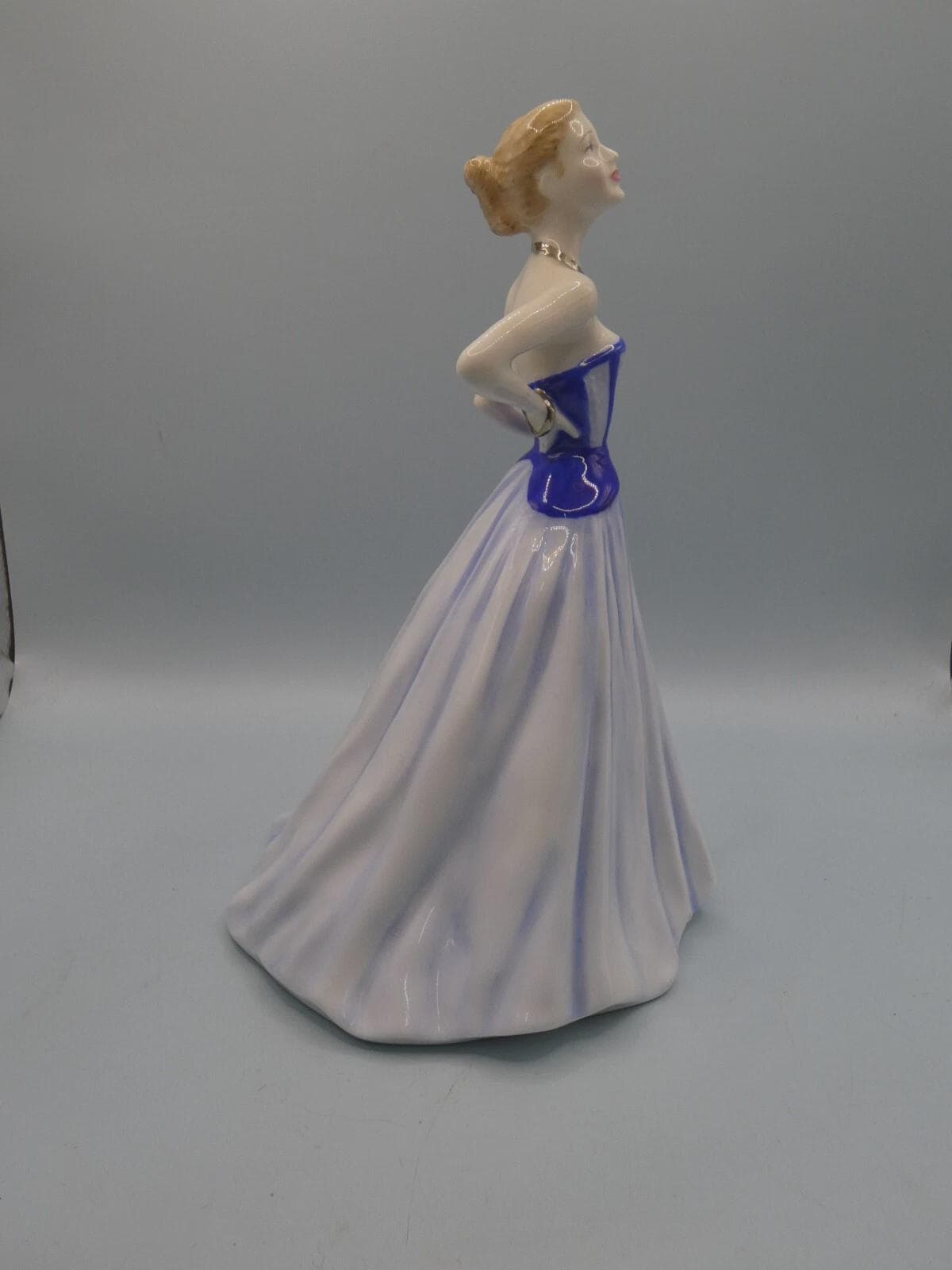Royal Doulton Moonlight Gaze Figurine HN4362, Lady of the Year 2002, Blue Dress Figure, Tim Potts Design
