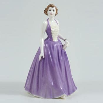 Royal Doulton Emma Figurine HN4786, Limited Edition 1000, Purple & Cream Dress, Nada Pedley Design