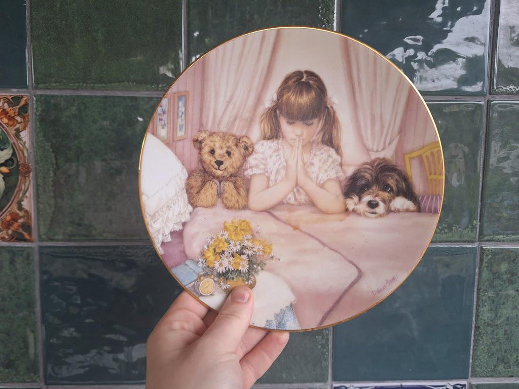 Bedtime Blessings Collector Plate: Patricia Brooks Childhood Chums, Limited Edition Porcelain