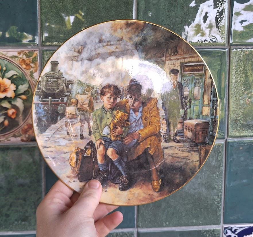 Royal Doulton The Boy Evacuee Collector Plate WWII Railway Lesley MacKenzie Limited Edition