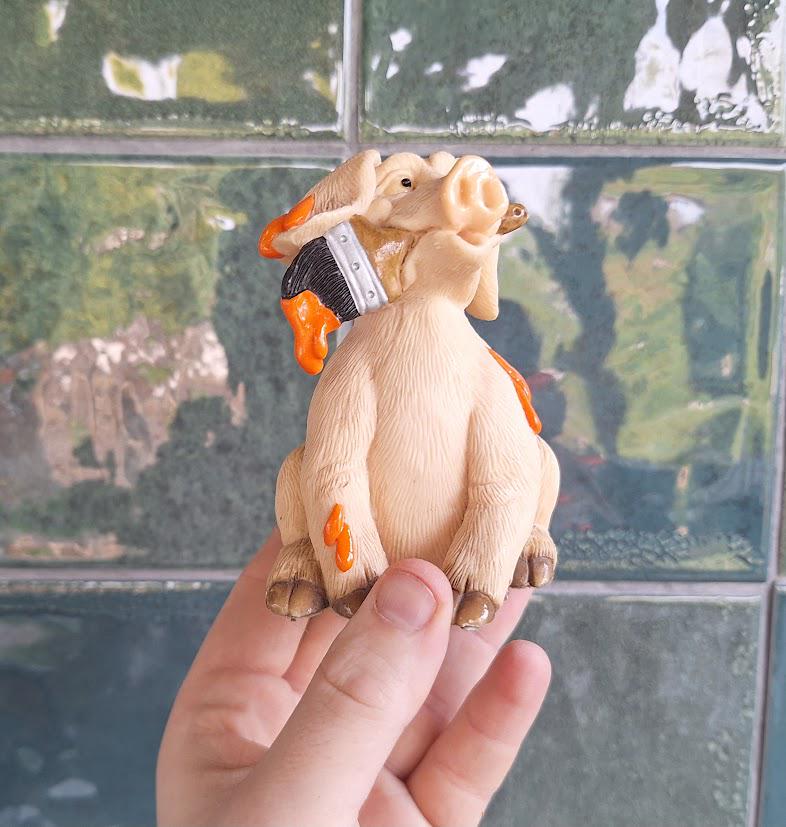 Piggin Decorating Figurine David Corbridge Piggin Collectible Painter Pig Ornament Handmade Resin Figure 1995