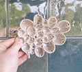 Vintage Ceramic Grape Cluster Trinket Dish, Grey Crackle Glaze Ring Holder