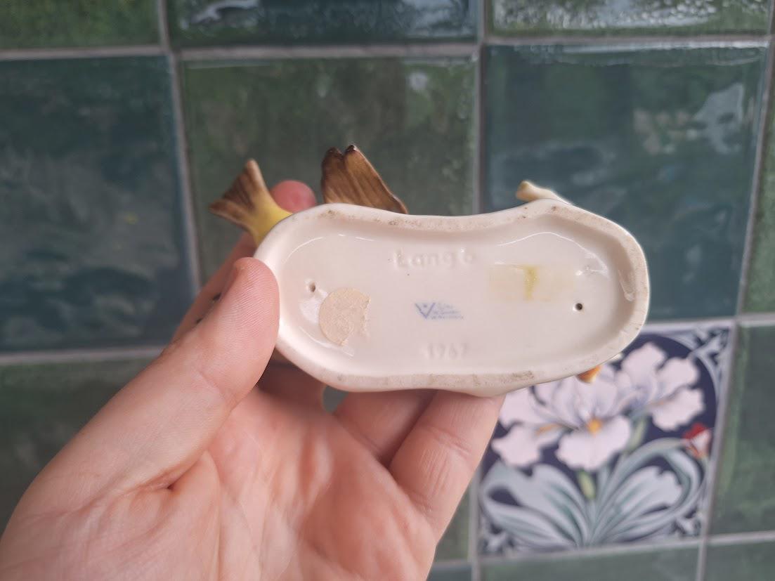 Vintage Karl Ens Volkstedt Porcelain Bird Figurine 1291 | German Lovebirds on Branch Ornament