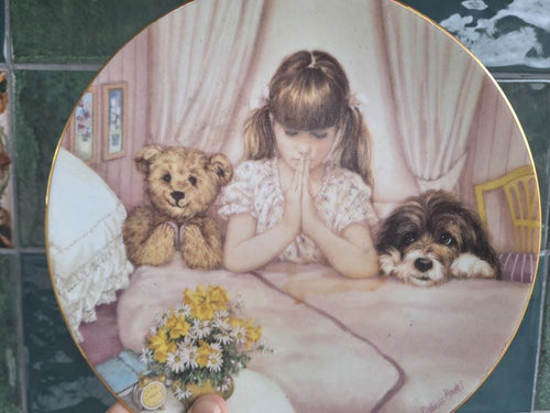 Bedtime Blessings Collector Plate: Patricia Brooks Childhood Chums, Limited Edition Porcelain