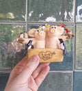 Piggin Love Birds Figurine David Corbridge 2001 Handmade Pig Ornament Collectable Bird Lovers Gift