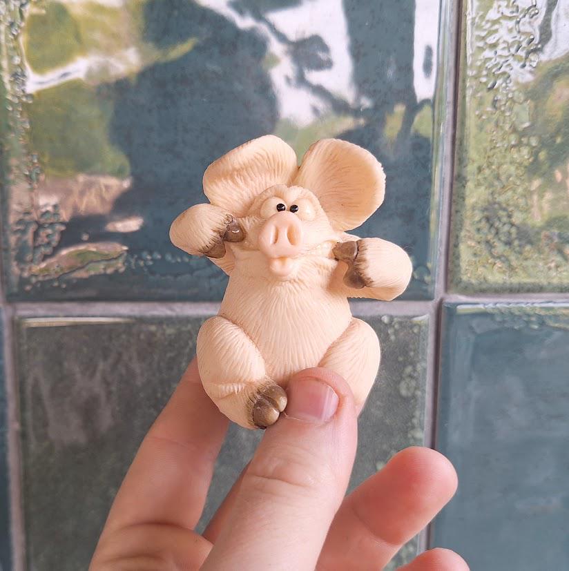 Piggin Childish Figurine by David Corbridge (1997)  Handmade Pig Ornament