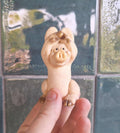 David Corbridge Piggin' Hero Figurine  1996 Handmade Collectible Pig Ornament