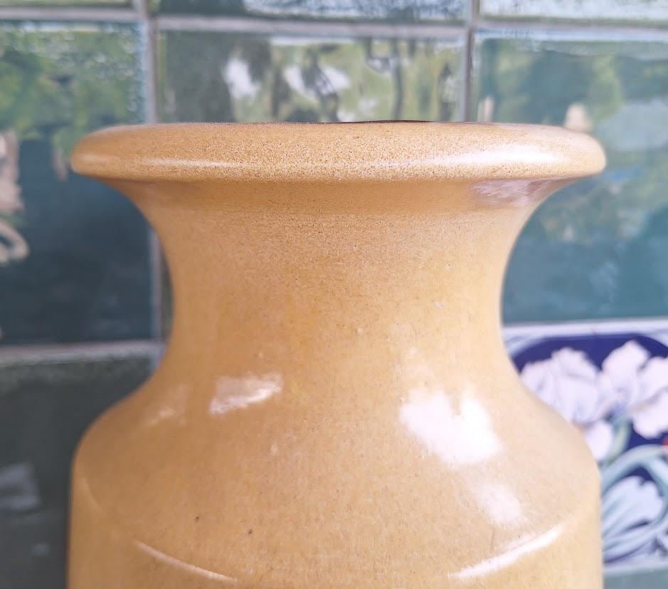 Vintage Scheurich West German Vase Orange Floral Fat Lava Mid Century Ceramic Home Décor