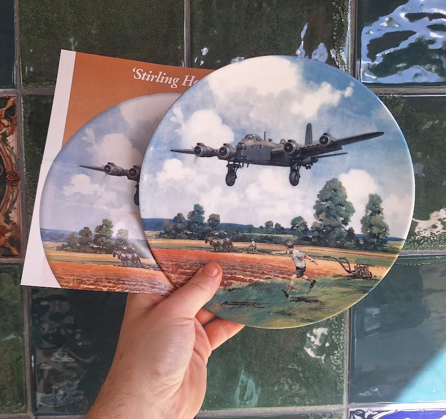 Royal Doulton Stirling Bomber Aviation Collector Plate Michael Turner (Certificate)