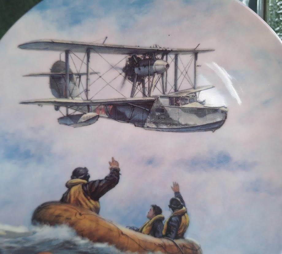 Royal Doulton Collector Plate: Rescue Role Seaplane Maritime Aviation Decor