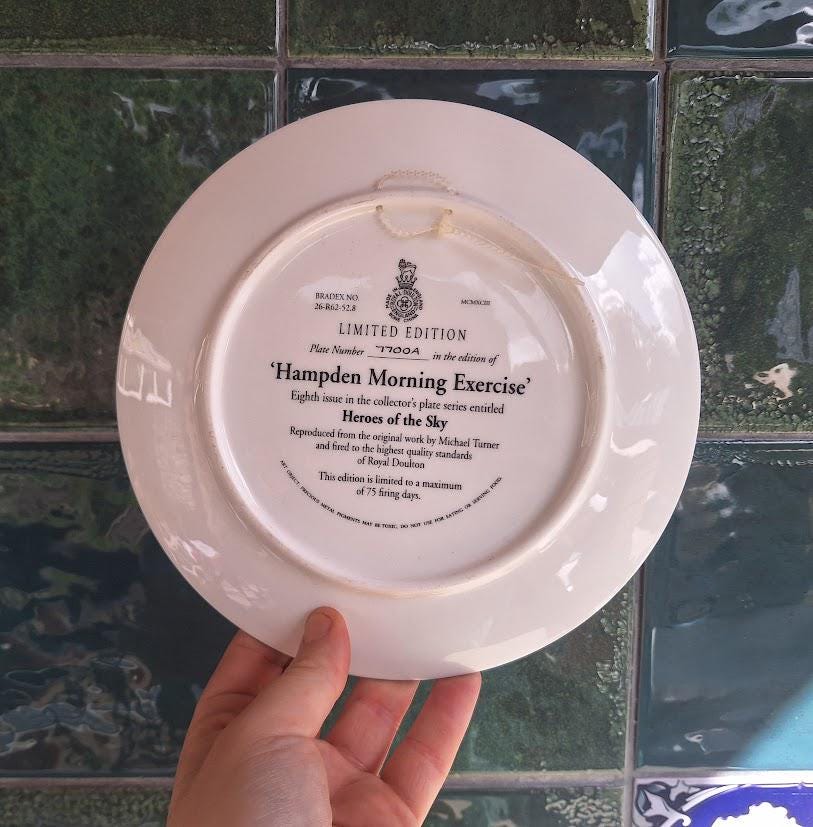 Royal Doulton Rescue Role Plate: Seaplane Maritime Rescue Scene, Guardians of the Sea Collection
