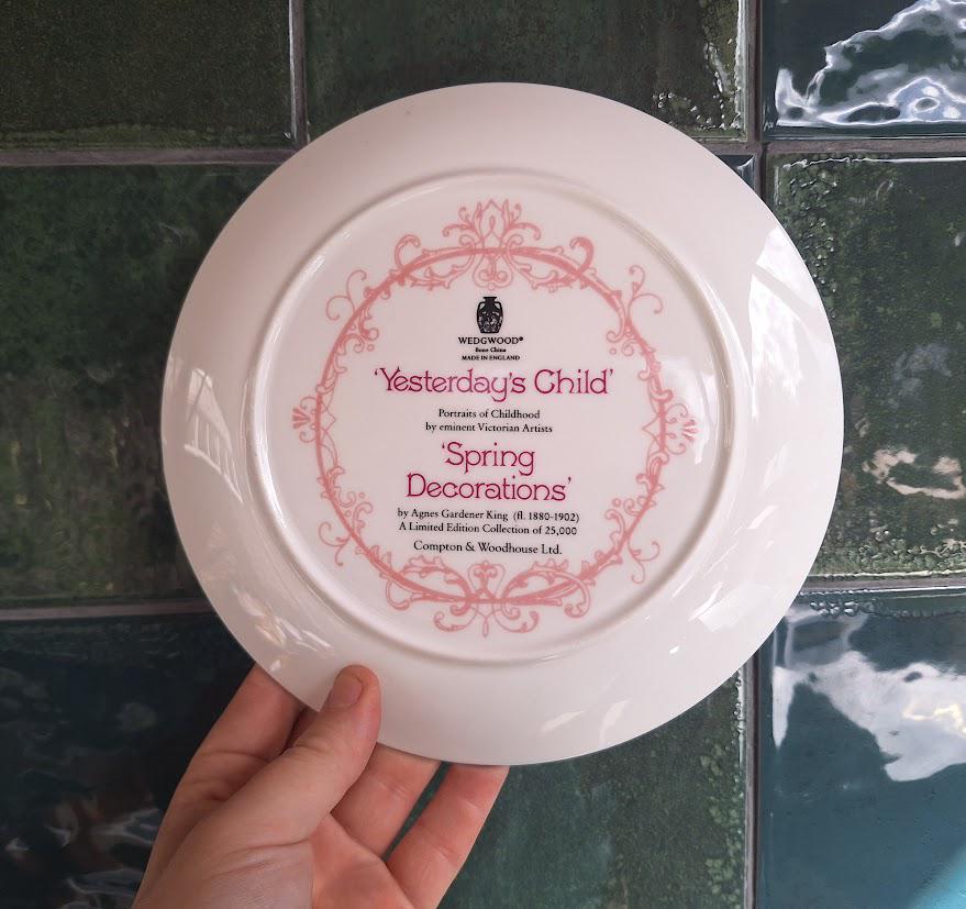 Wedgwood Yesterday's Child Spring Decorations Collector Plate Agnes Gardner King Bone China Boxed With Certificate