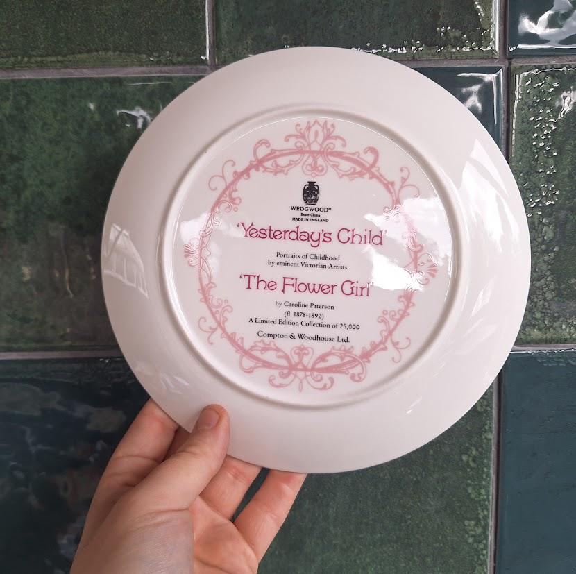 Wedgwood Yesterday's Child The Flower Girl Collector Plate Caroline Paterson Bone China Boxed With Certificate