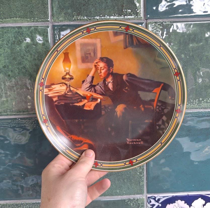 Norman Rockwell Collector Plate: A Young Man's Dream (1986)