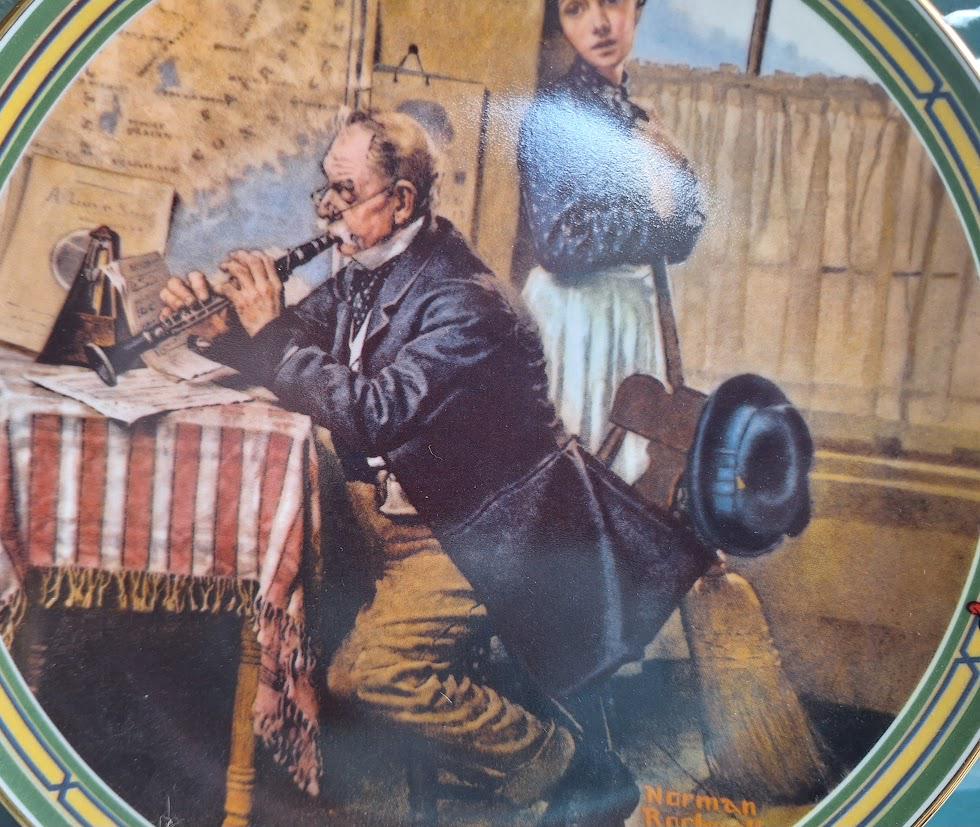 Norman Rockwell Musician's Magic Collector Plate: Edwin M. Knowles 1986 (Boxed)