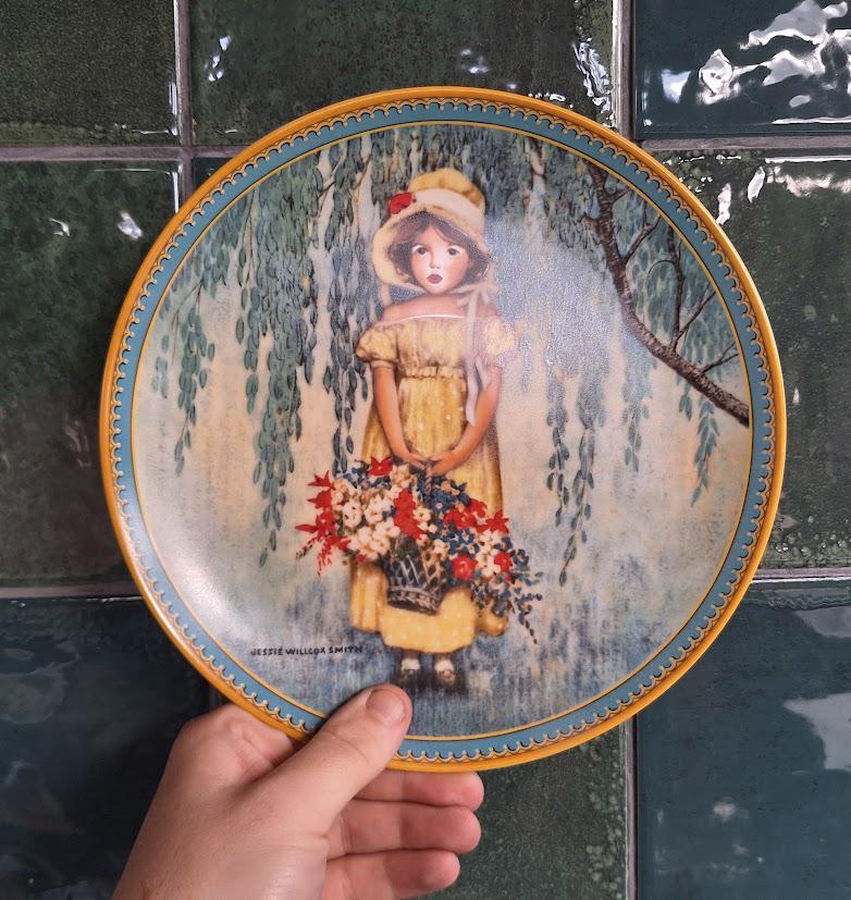 Edwin M Knowles Easter Plate: Jessie Willcox Smith Artwork, 1986 Childhood Memories