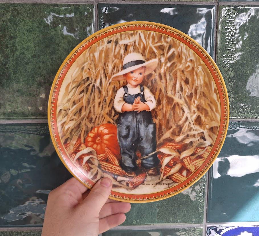 Edwin M Knowles Thanksgiving Collector Plate Jessie Willcox Smith 1986 Fine China