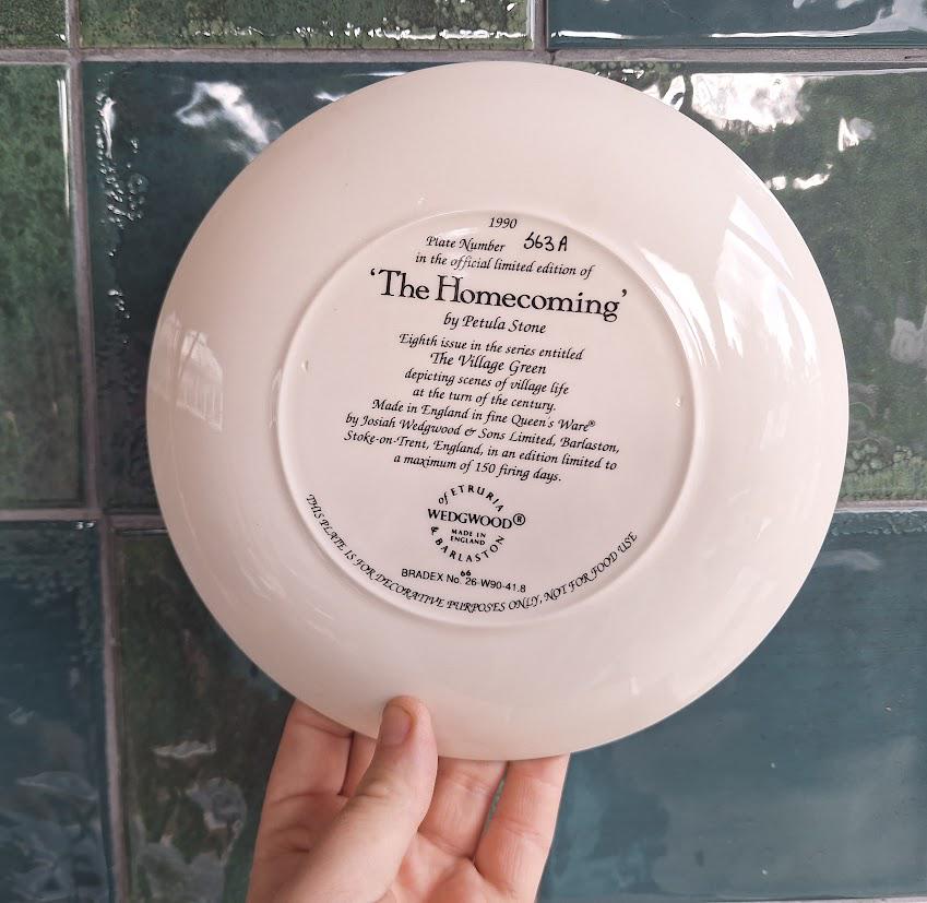 Wedgwood Collector Plate: The Homecoming Village Green Scene (1990)