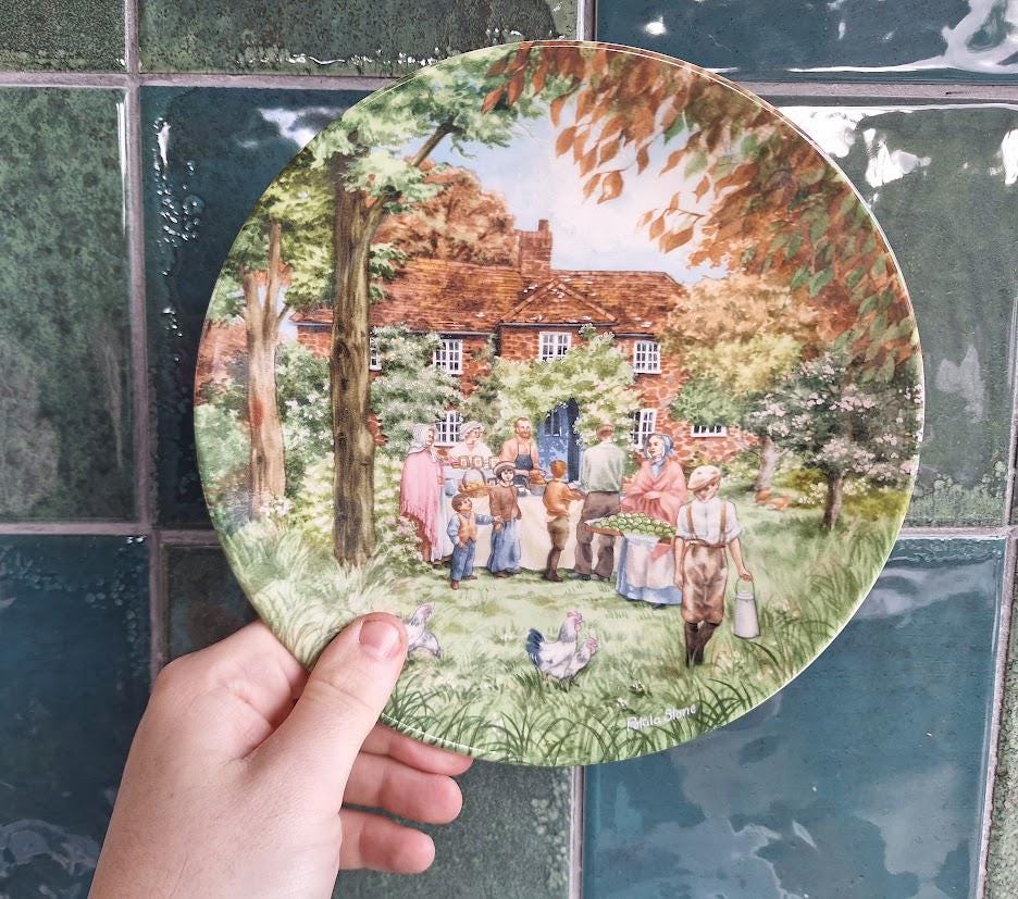 Wedgwood Collector Plate: Village Fête Scene by Petula Stone (1990)