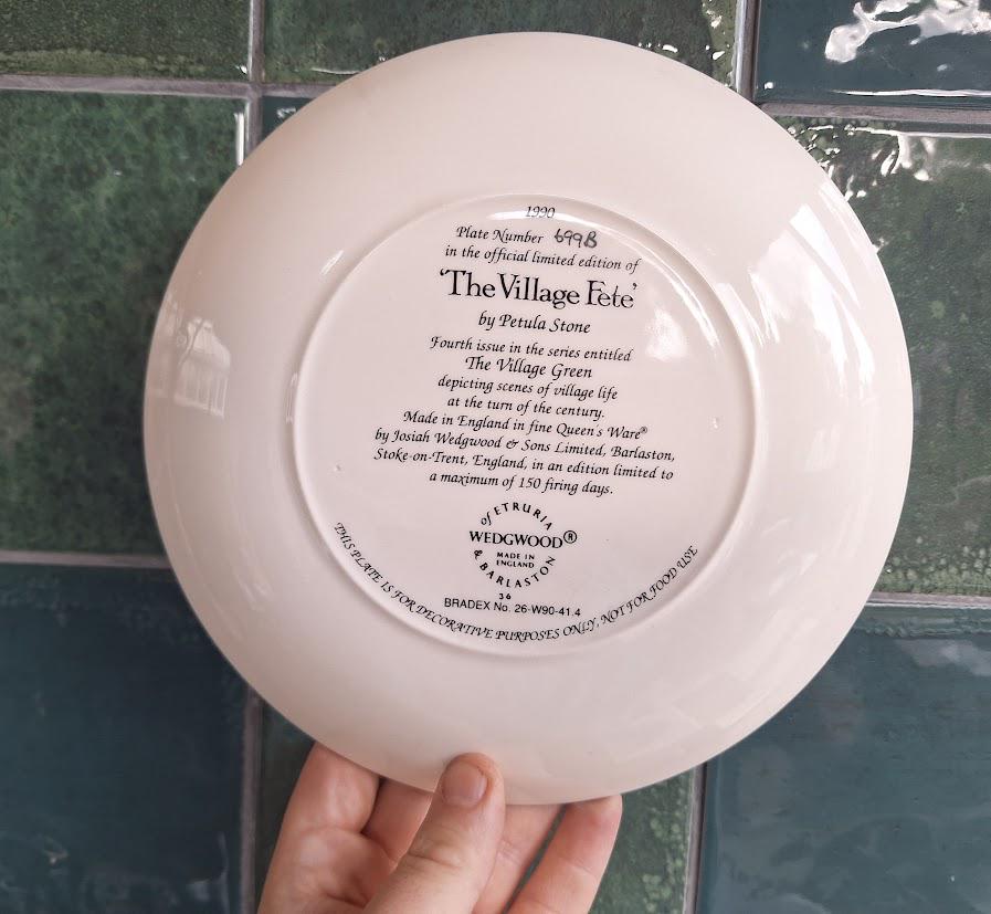Wedgwood Collector Plate: Village Fête Scene by Petula Stone (1990)