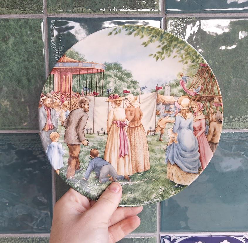 Wedgwood Collector Plate: The Steam Fair Village Green Scene (1990)