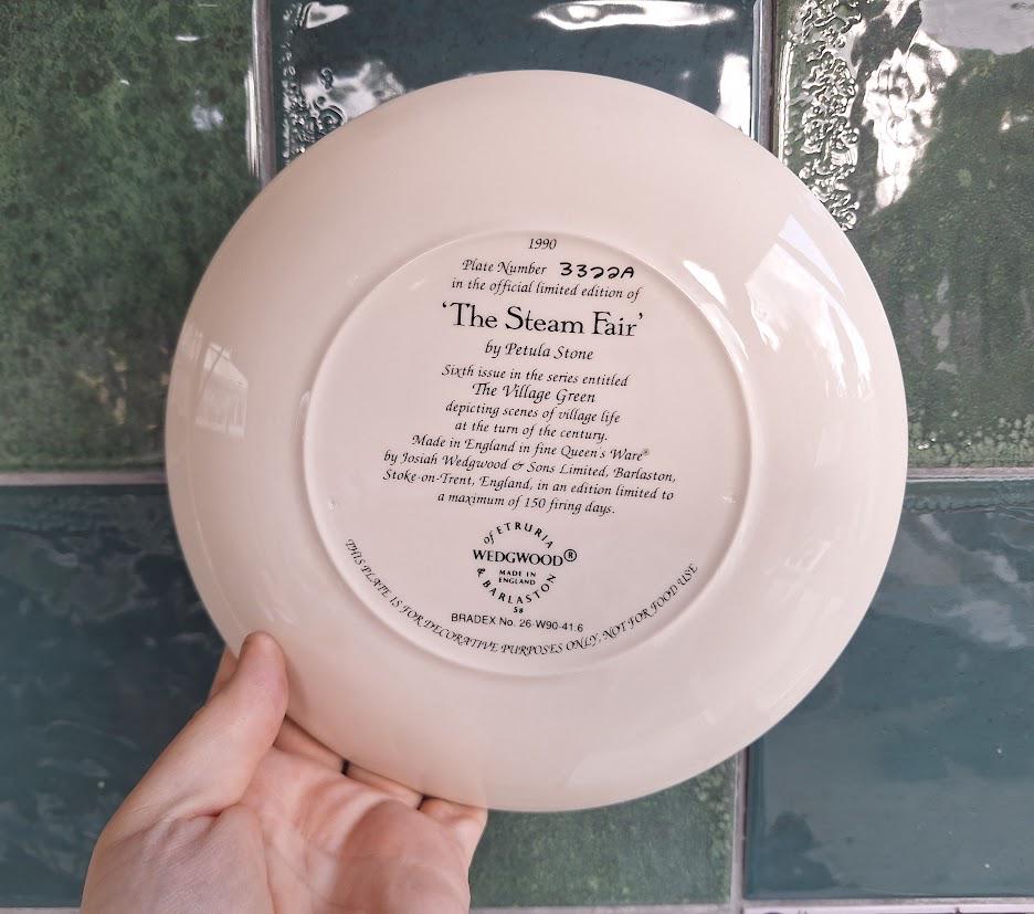 Wedgwood Collector Plate: The Steam Fair Village Green Scene (1990)