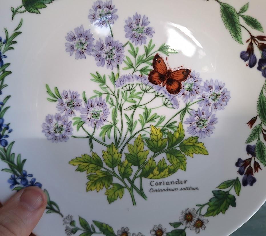 Royal Worcester Coriander Collector Plate, Fine Bone China Botanical Butterfly (Limited Edition)