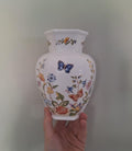 Aynsley Cottage Garden Vase: Fine Bone China Floral Butterfly (6-Inch)
