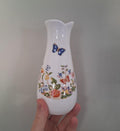 Aynsley Cottage Garden Tudor Vase: Fine Bone China, Floral Butterfly Bud Vase