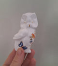 Vintage Aynsley Cottage Garden Owl Trinket Box  Fine Bone China Figurine Made England