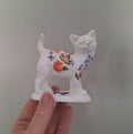 Aynsley Cottage Garden Cat Figurine: Fine Bone China, Floral, Gold Detail, England