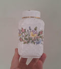 Vintage Aynsley Wild Tudor Biscuit Barrel, Fine Bone China Floral Cookie Jar (7.5in)