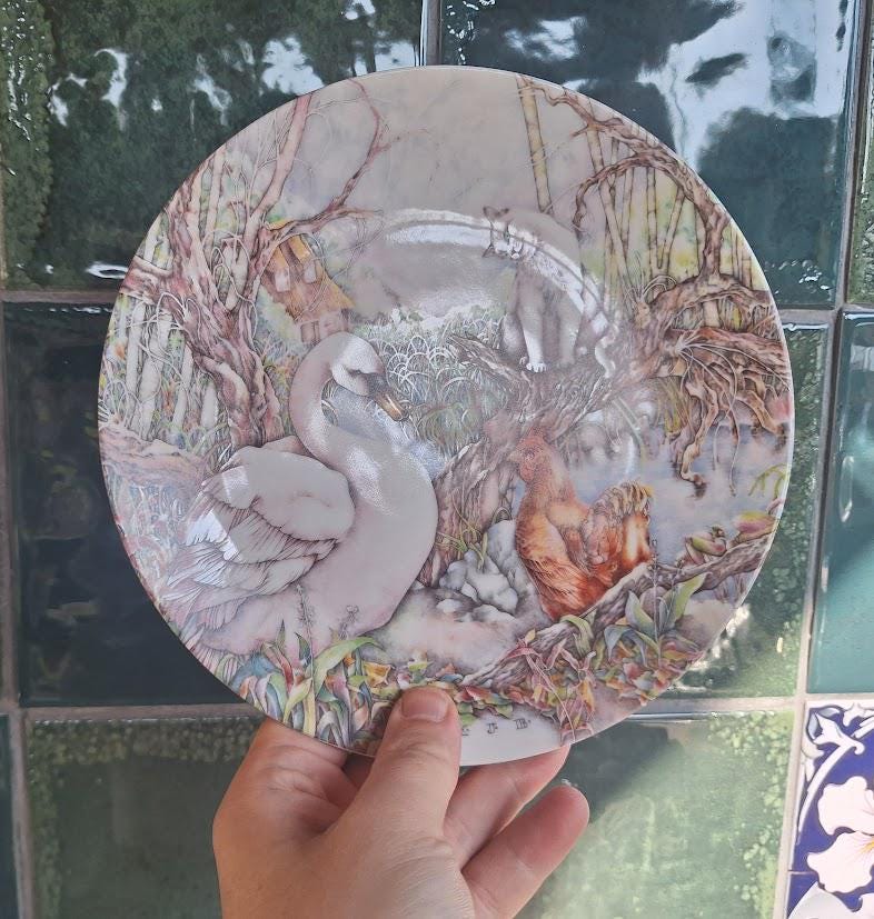 Grande København I Forstår Mig Ikke" Collector Plate 1986, Karen Jean Bornholt Ugly Duckling Series, Danish Porcelain with Box & Certificate