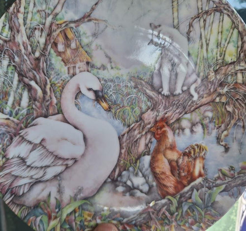 Grande København I Forstår Mig Ikke" Collector Plate 1986, Karen Jean Bornholt Ugly Duckling Series, Danish Porcelain with Box & Certificate