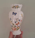 Vintage Aynsley Cottage Garden Large Vase Fine Bone China Made in England Floral Butterfly Vase English Collectable Gift