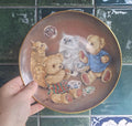 Vintage Franklin Mint Collector Plate: Bubble Buddies by Sue Willis, Teddy Bears & Cats