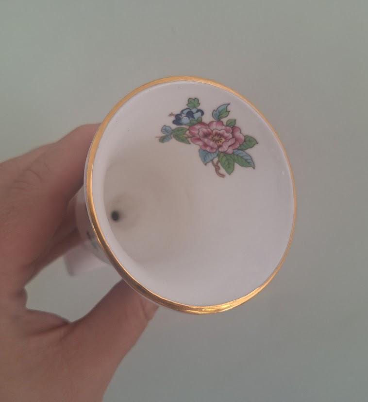 Aynsley Pembroke Fine Bone China Bud Vase Urn Vase Bird Floral England Vintage Collectable Gift