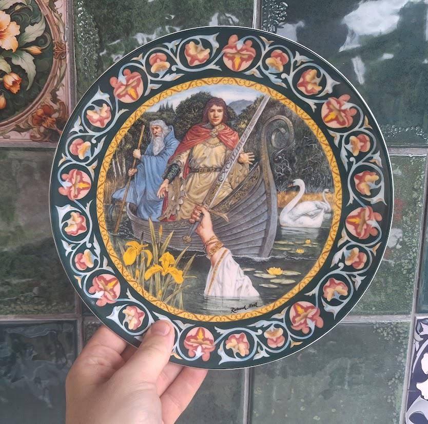 Wedgwood Excalibur Collector Plate 1987 Richard Hook Bone China King Arthur Limited Edition