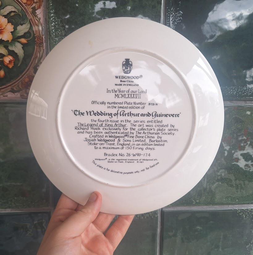 Wedgwood Arthurian Legends Plate The Wedding of Arthur and Guinevere 1987 Richard Hook Bone China England