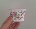 Vintage Aynsley Pembroke Cache Pot Planter Fine Bone China England Floral Bird Plant Pot