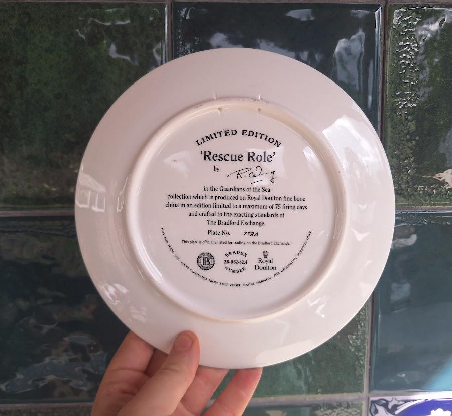 Royal Doulton Collector Plate: Rescue Role Seaplane Maritime Aviation Decor