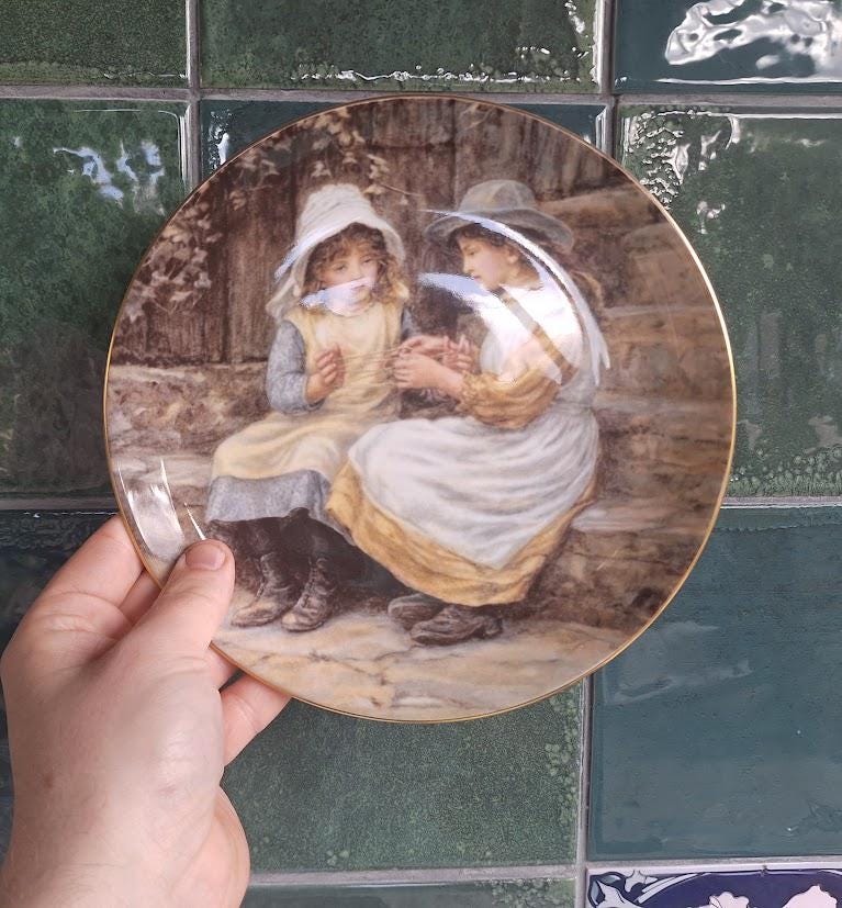 Wedgwood Yesterday's Child Cat's Cradle Collector Plate Caroline Paterson Bone China Boxed With Certificate