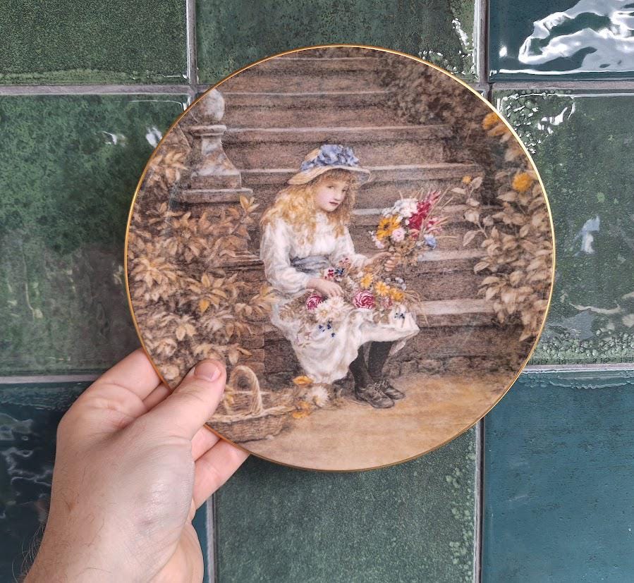 Wedgwood Yesterday's Child The Flower Girl Collector Plate Caroline Paterson Bone China Boxed With Certificate